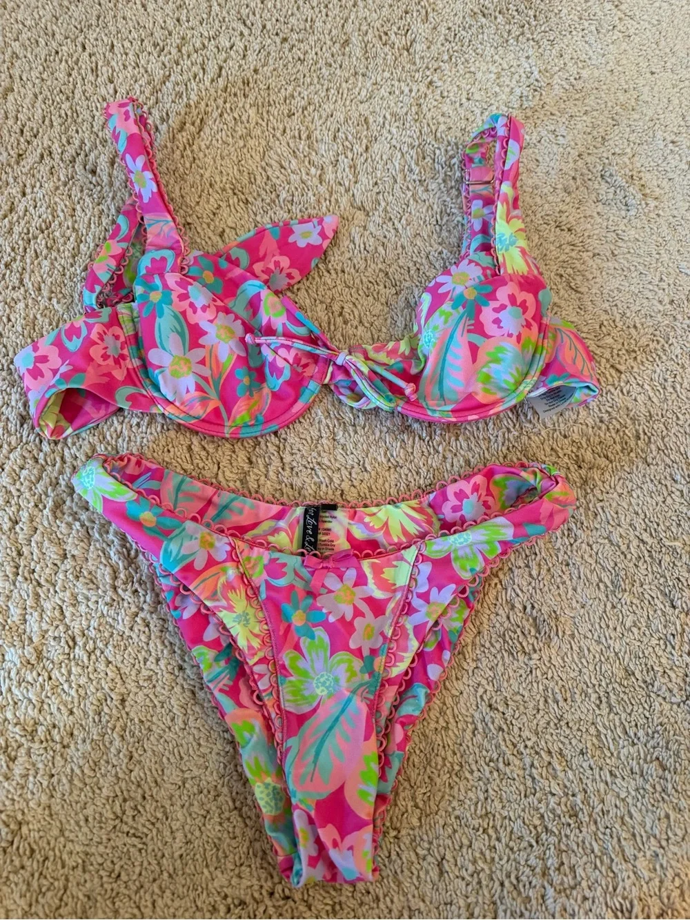 For Love And Lemons Lizzy Floral Underwire Swim Set